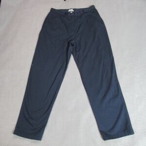 LL Bean Pants Womens Size 16 Blue Chino Canvas Khaki Slacks Work Trousers